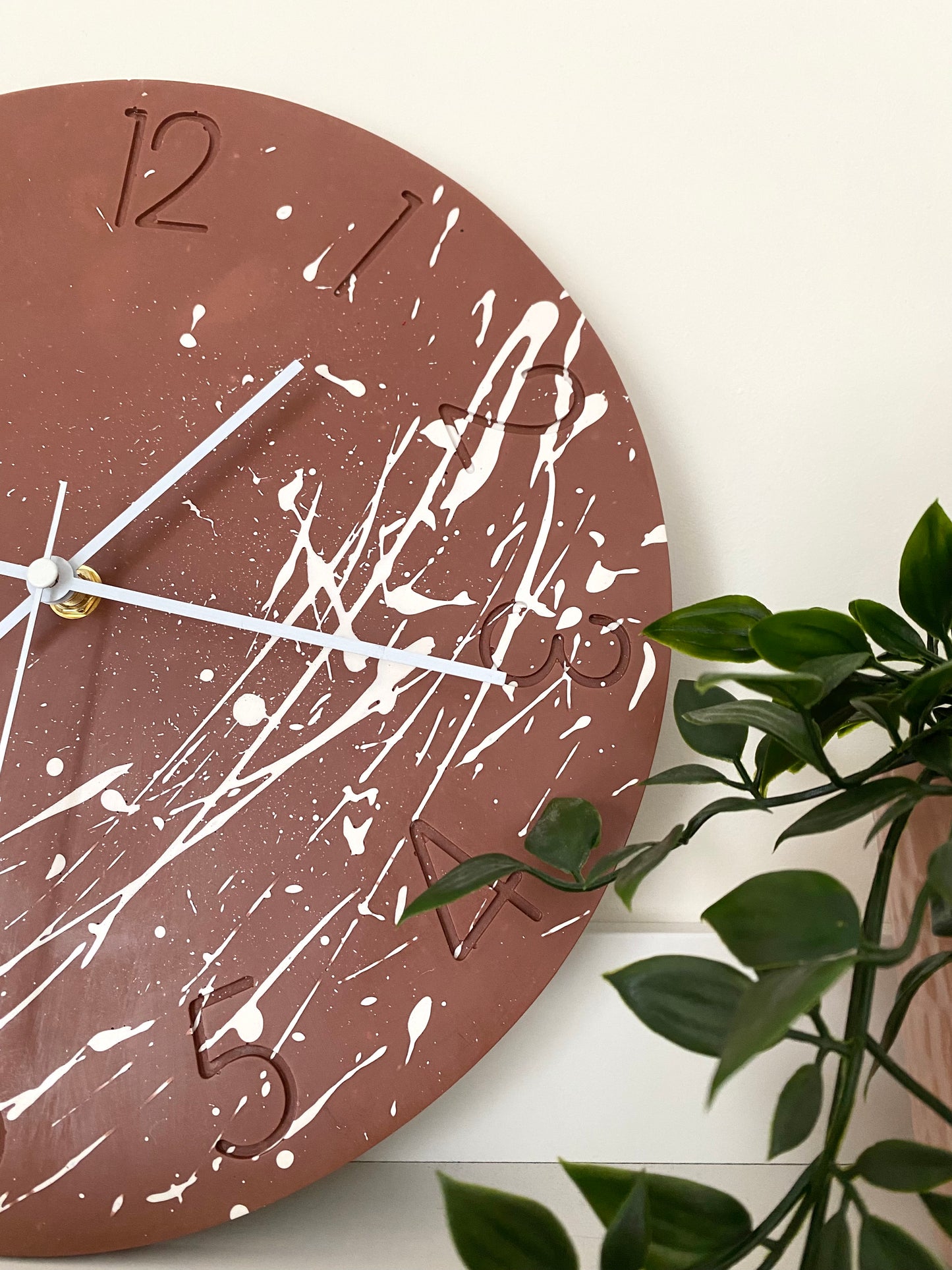 Unique brown wall clock