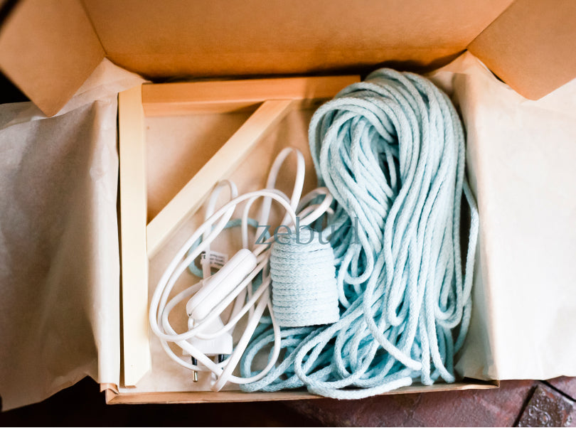 Knotted lamp DIY kit from braided cord